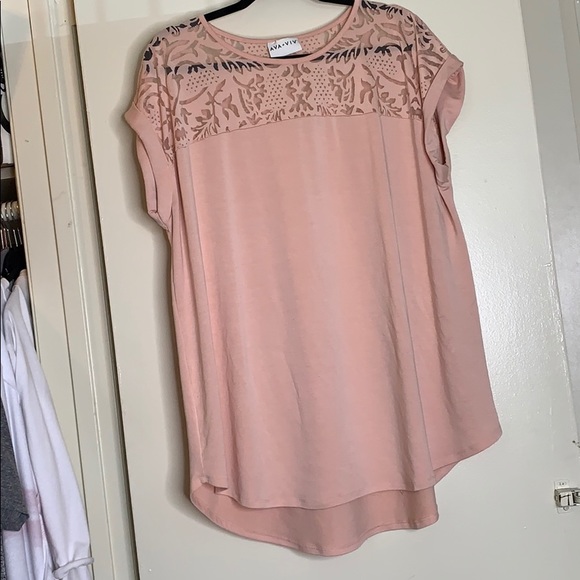 Ava & Viv Tops - Peach blouse